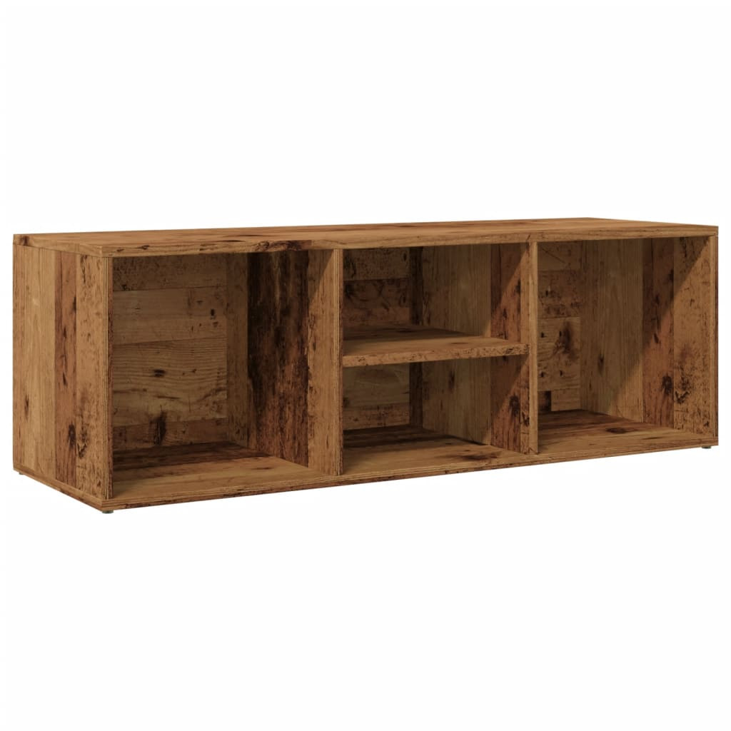 antik fa színű szerelt fa cipőtároló pad 105 x 35 x 35 cm