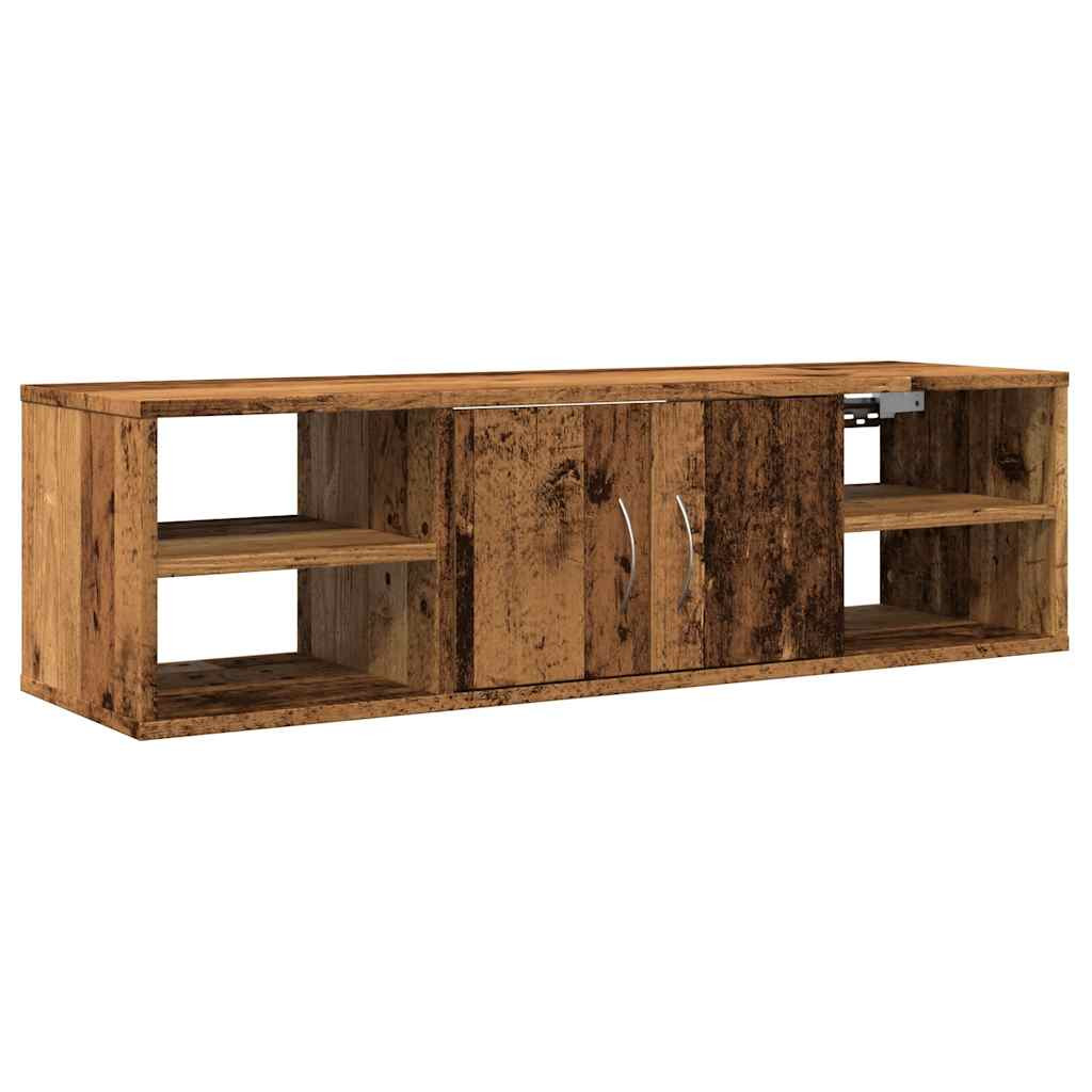 antik fa színű szerelt fa faliszekrény 101x30x29 cm
