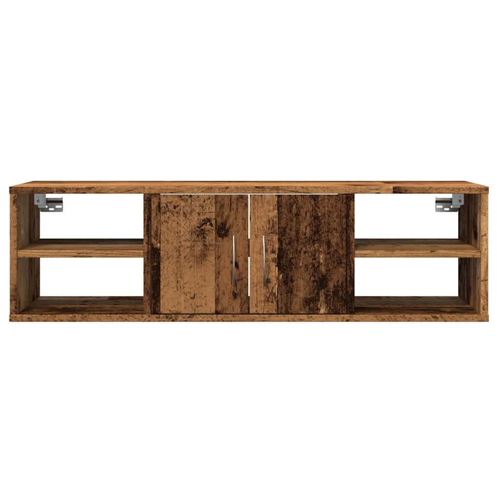 antik fa színű szerelt fa faliszekrény 101x30x29 cm