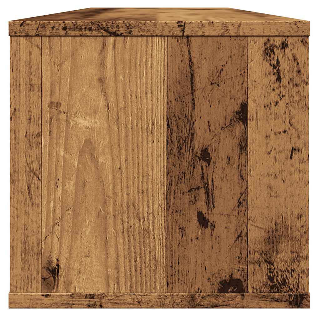 antik fa színű szerelt fa faliszekrény 101x30x29 cm