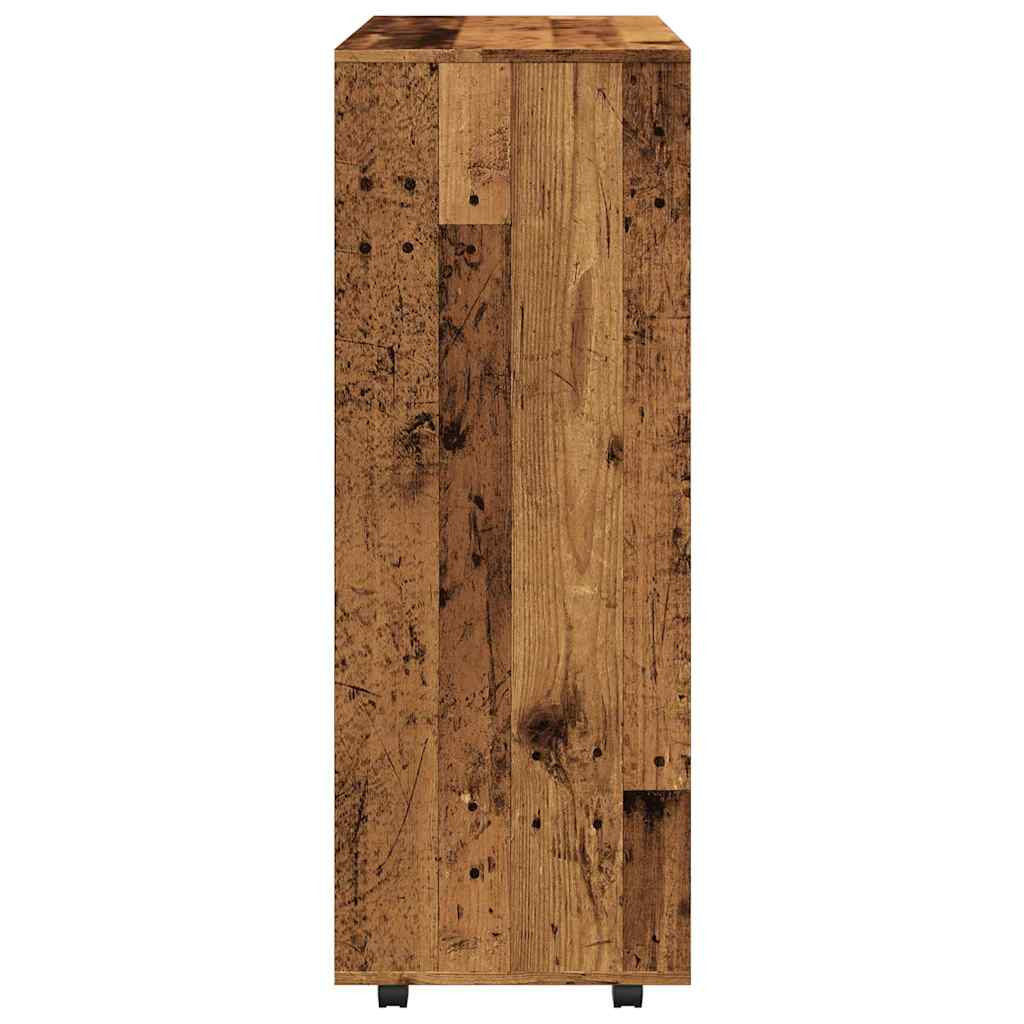 antik fa színű szerelt fa ruhásszekrény 80 x 40 x 110 cm
