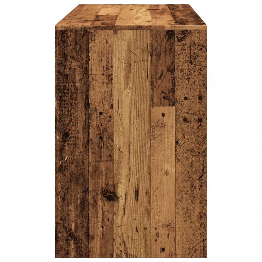 antik fa színű szerelt fa íróasztal 101 x 50 x 76,5 cm