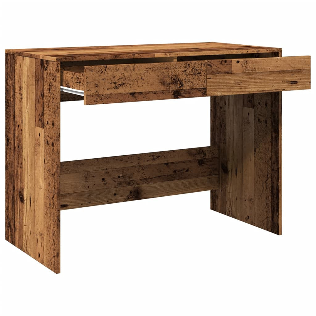 antik fa színű szerelt fa íróasztal 101 x 50 x 76,5 cm
