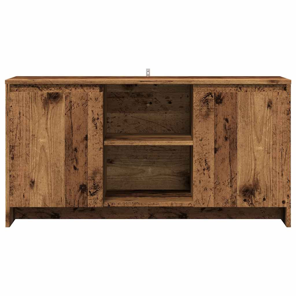 antik fa színű szerelt fa TV-szekrény 102 x 37,5 x 52,5 cm