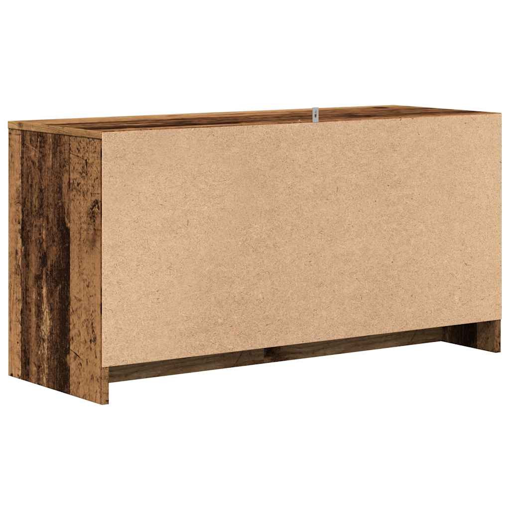 antik fa színű szerelt fa TV-szekrény 102 x 37,5 x 52,5 cm