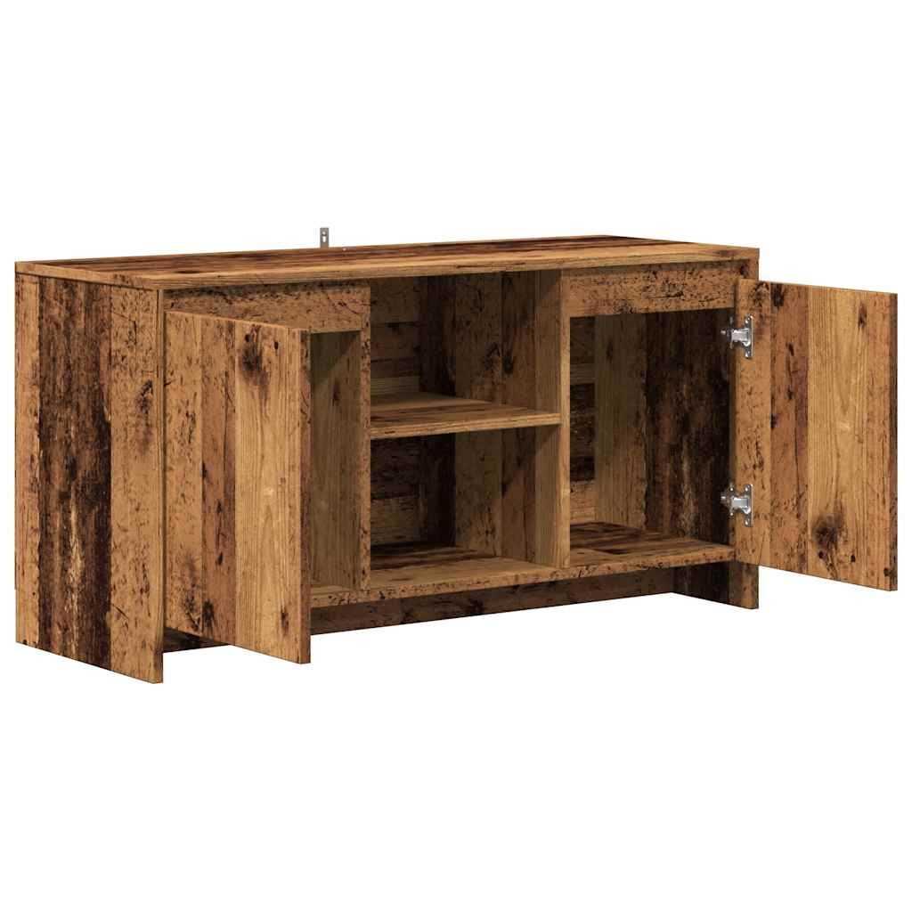 antik fa színű szerelt fa TV-szekrény 102 x 37,5 x 52,5 cm