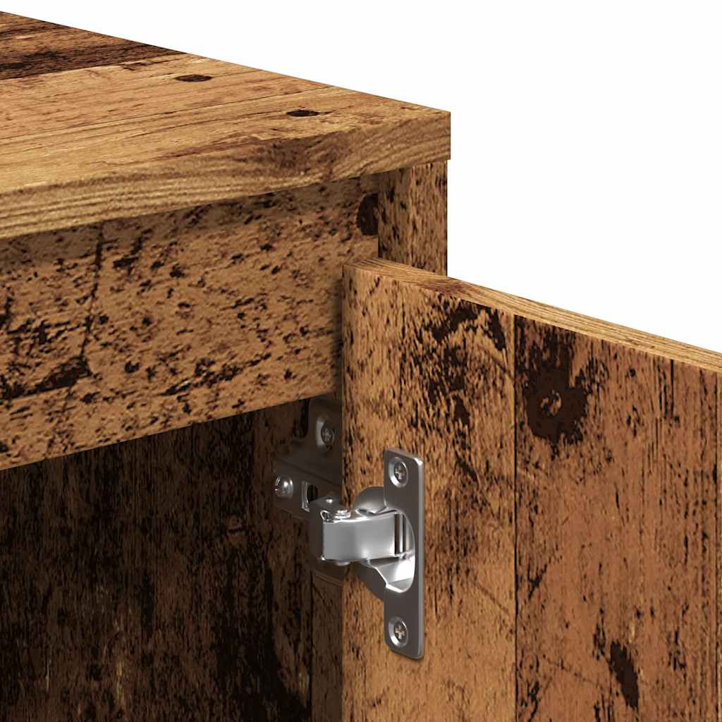 antik fa színű szerelt fa TV-szekrény 102 x 37,5 x 52,5 cm