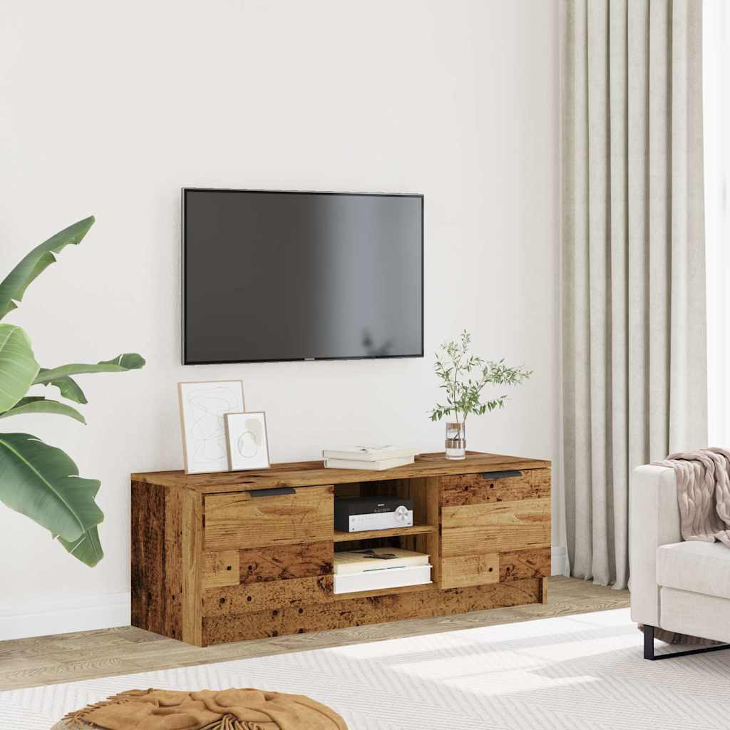 vidaXL TV szekrény Régi fa 102x35x36,5 cm Gépelt fa