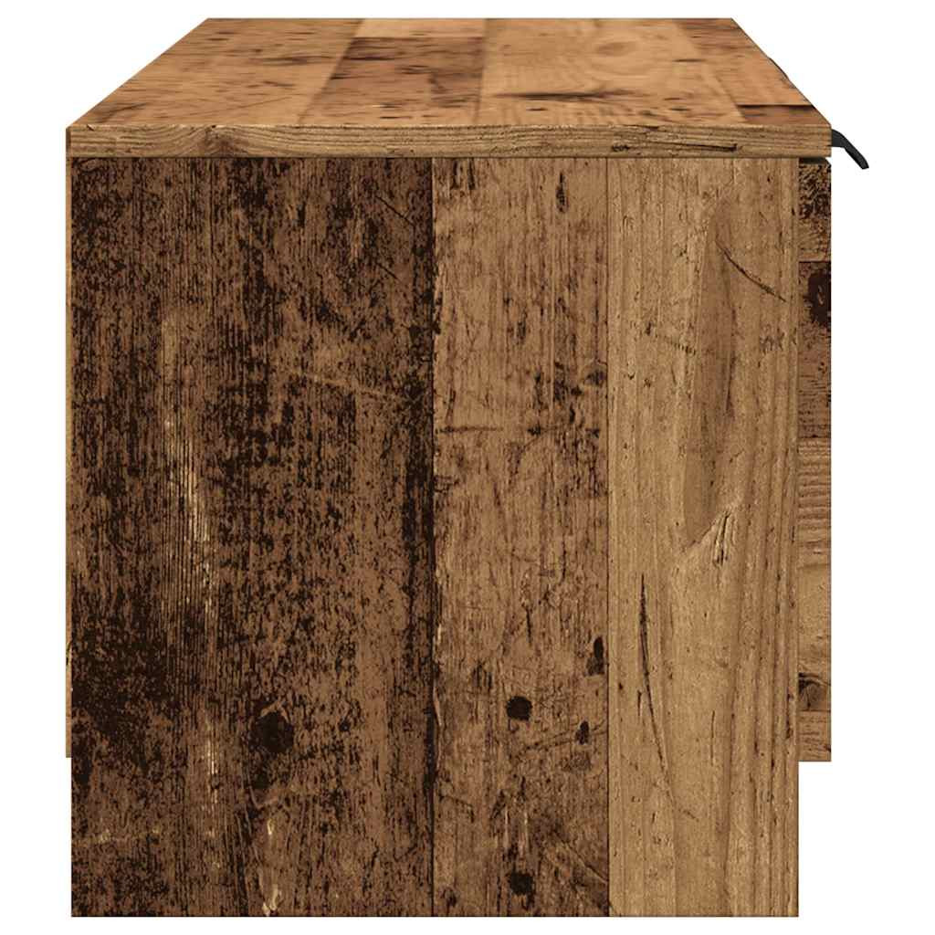 vidaXL TV szekrény Régi fa 102x35x36,5 cm Gépelt fa