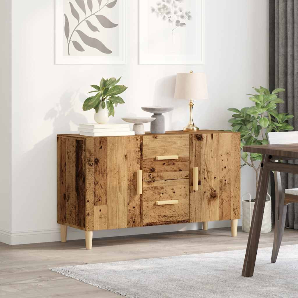 antik fa színű szerelt fa tálalószekrény 100 x 36 x 60 cm