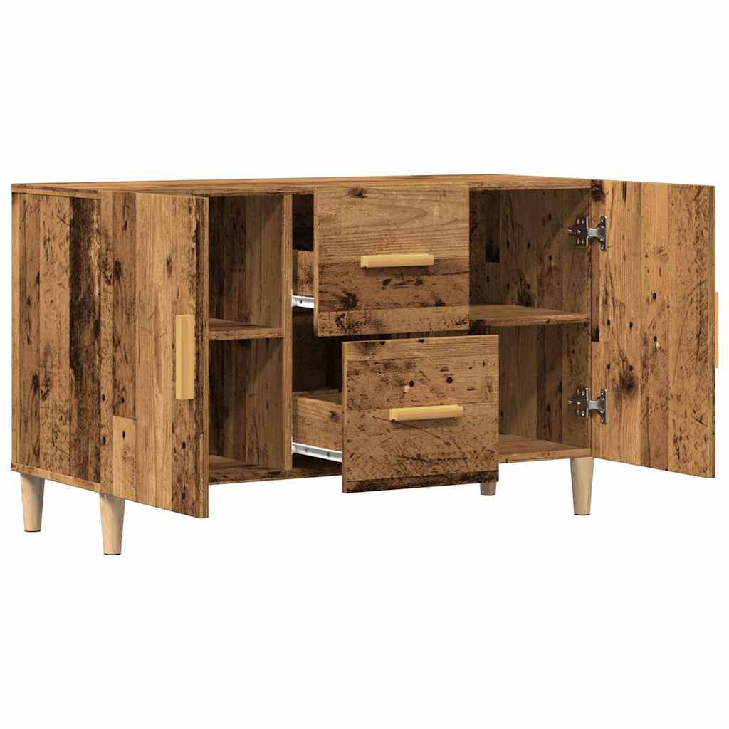 antik fa színű szerelt fa tálalószekrény 100 x 36 x 60 cm