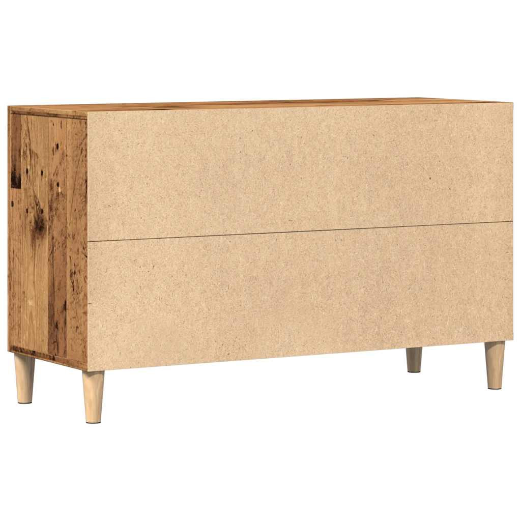 antik fa színű szerelt fa tálalószekrény 100 x 36 x 60 cm