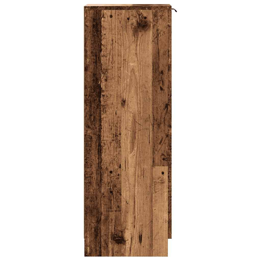 antik fa színű szerelt fa cipőszekrény 29,5 x 35 x 100,5 cm
