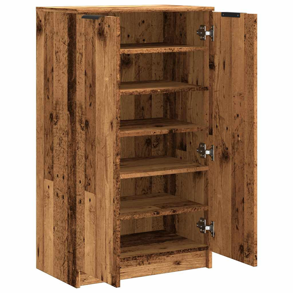vidaXL antik fa színű szerelt fa cipőszekrény 59 x 35 x 100,5 cm