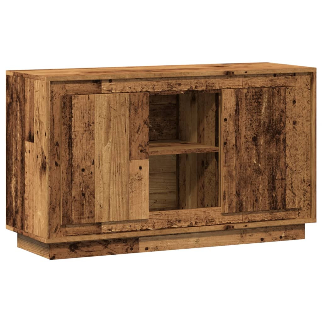 antik fa színű szerelt fa tálalószekrény 102 x 35 x 60 cm