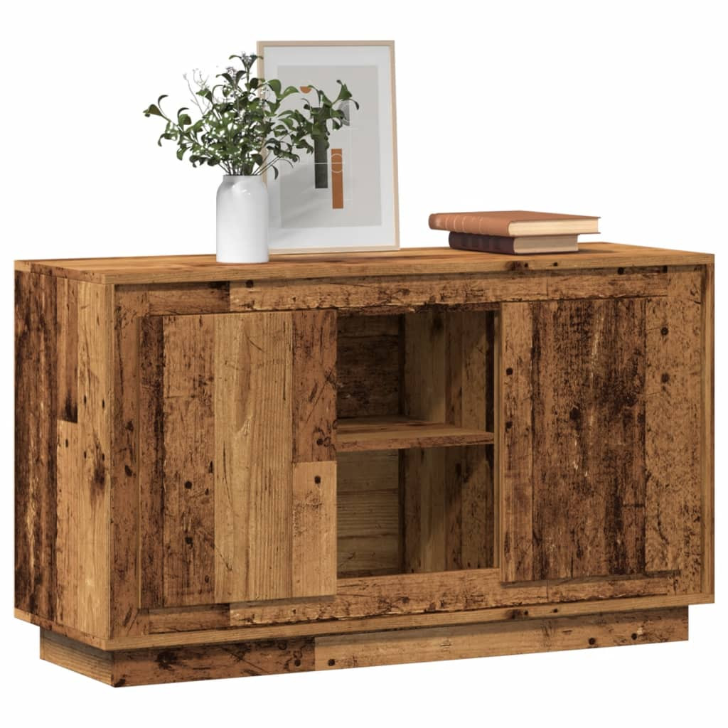 antik fa színű szerelt fa tálalószekrény 102 x 35 x 60 cm