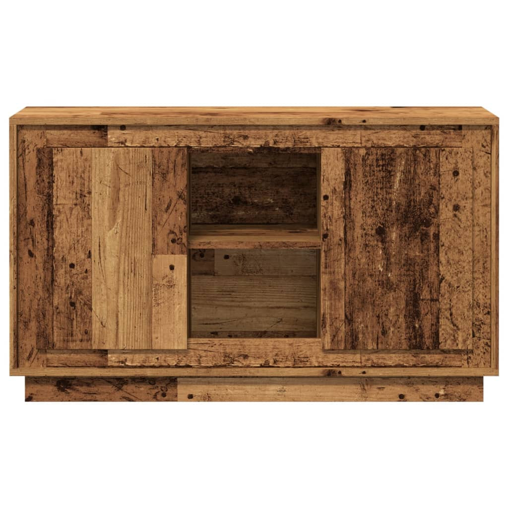 antik fa színű szerelt fa tálalószekrény 102 x 35 x 60 cm