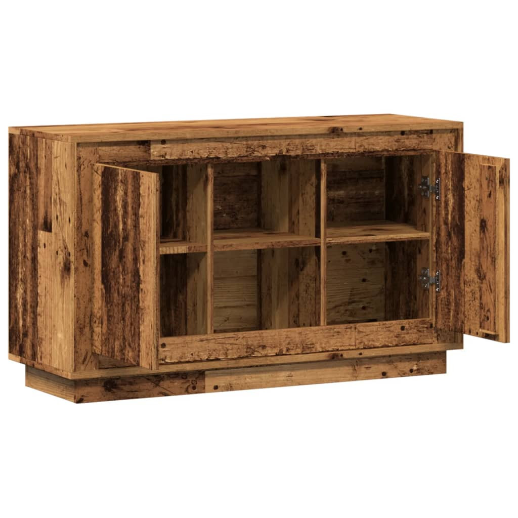 antik fa színű szerelt fa tálalószekrény 102 x 35 x 60 cm