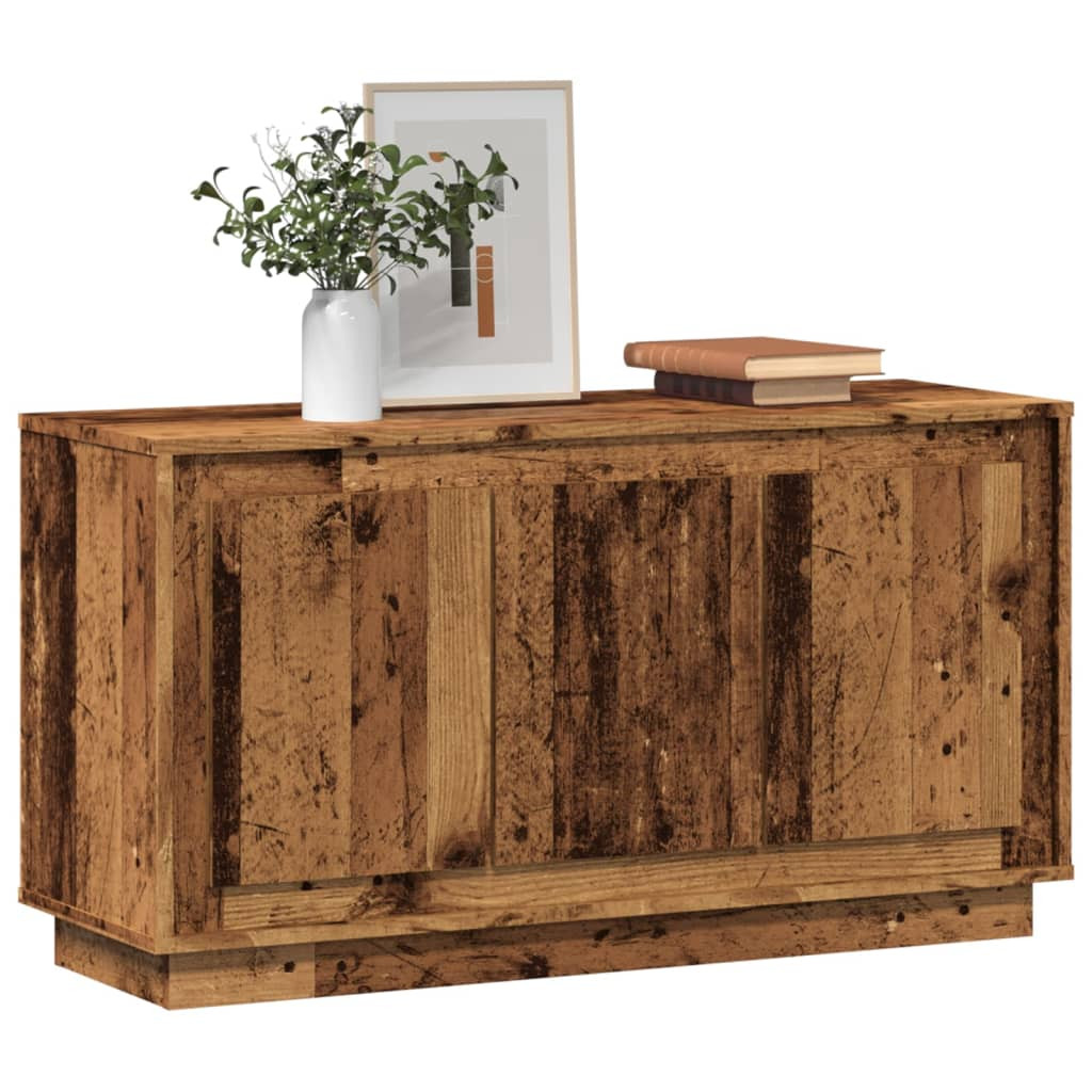 antik fa színű szerelt fa tálalószekrény 102 x 35 x 55 cm