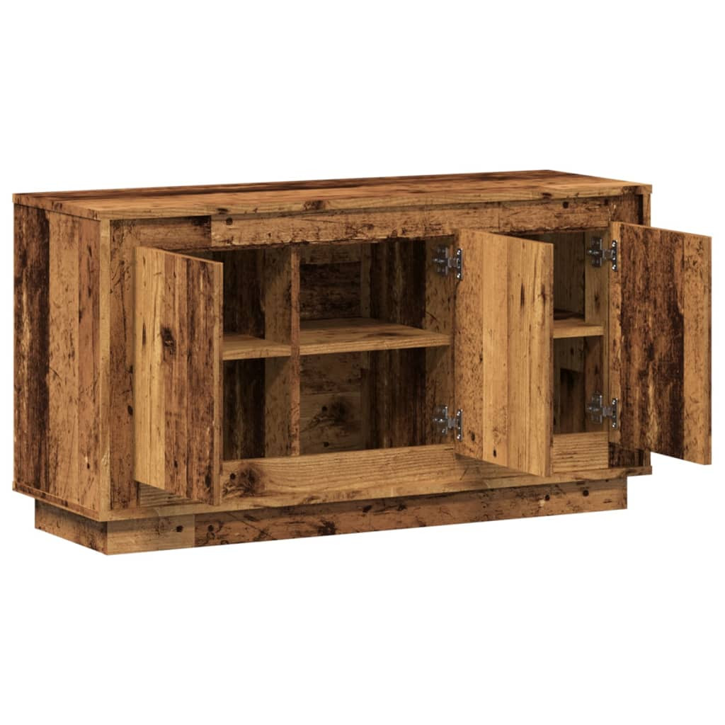 antik fa színű szerelt fa tálalószekrény 102 x 35 x 55 cm