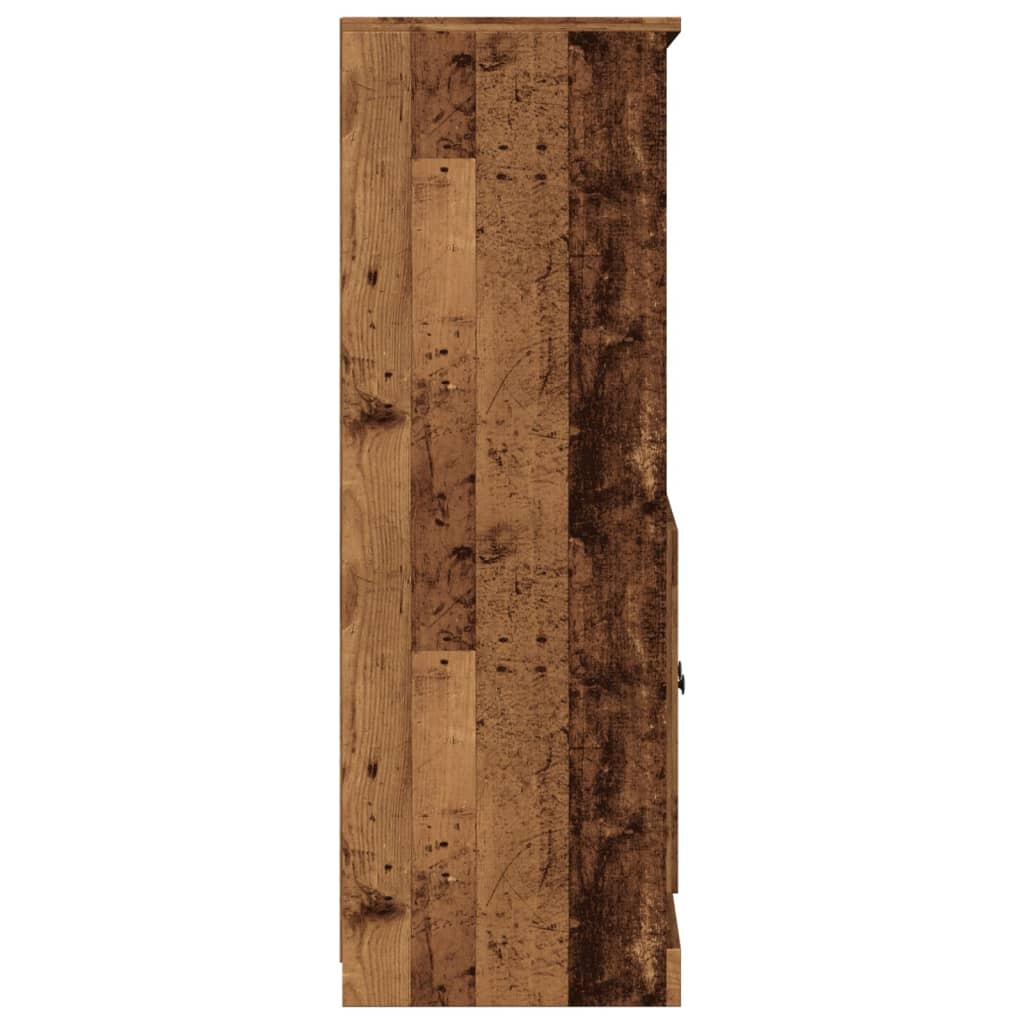 antik fa színű szerelt fa magasszekrény 60x35,5x103,5 cm