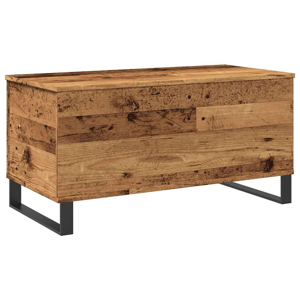 antik fa színű szerelt fa dohányzóasztal 90 x 44,5 x 45 cm
