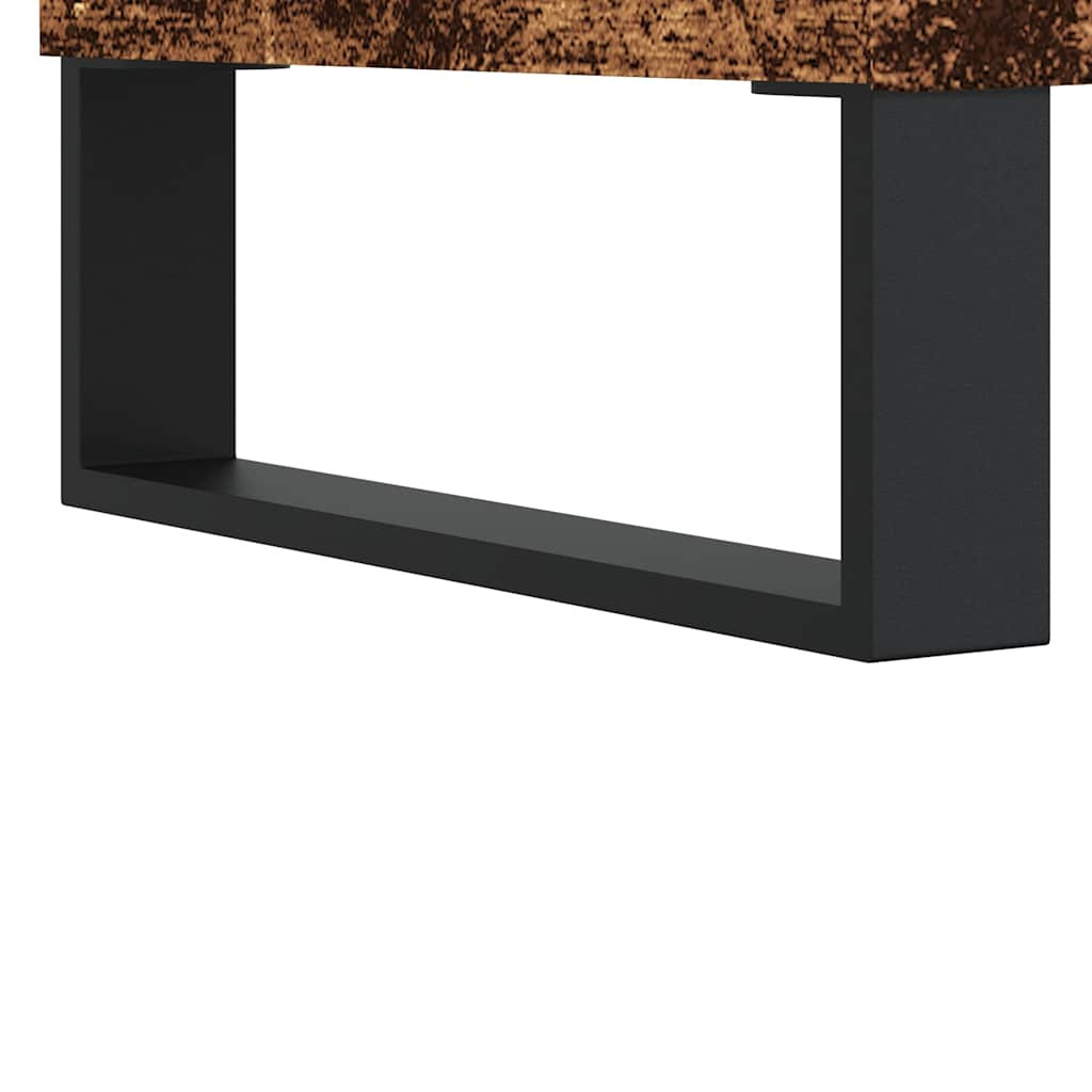 antik fa színű szerelt fa dohányzóasztal 90 x 44,5 x 45 cm