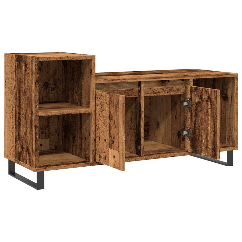 antik fa színű szerelt fa TV-szekrény 100x35x55 cm