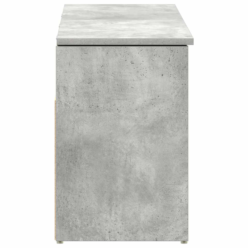 betonszürke szerelt fa cipőpolc 102x30,5x45 cm