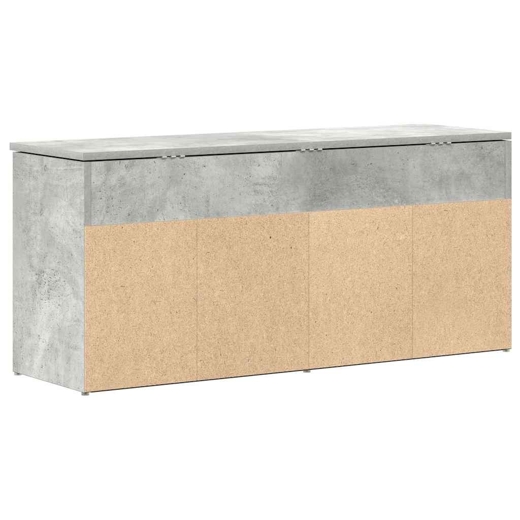 betonszürke szerelt fa cipőpolc 102x30,5x45 cm