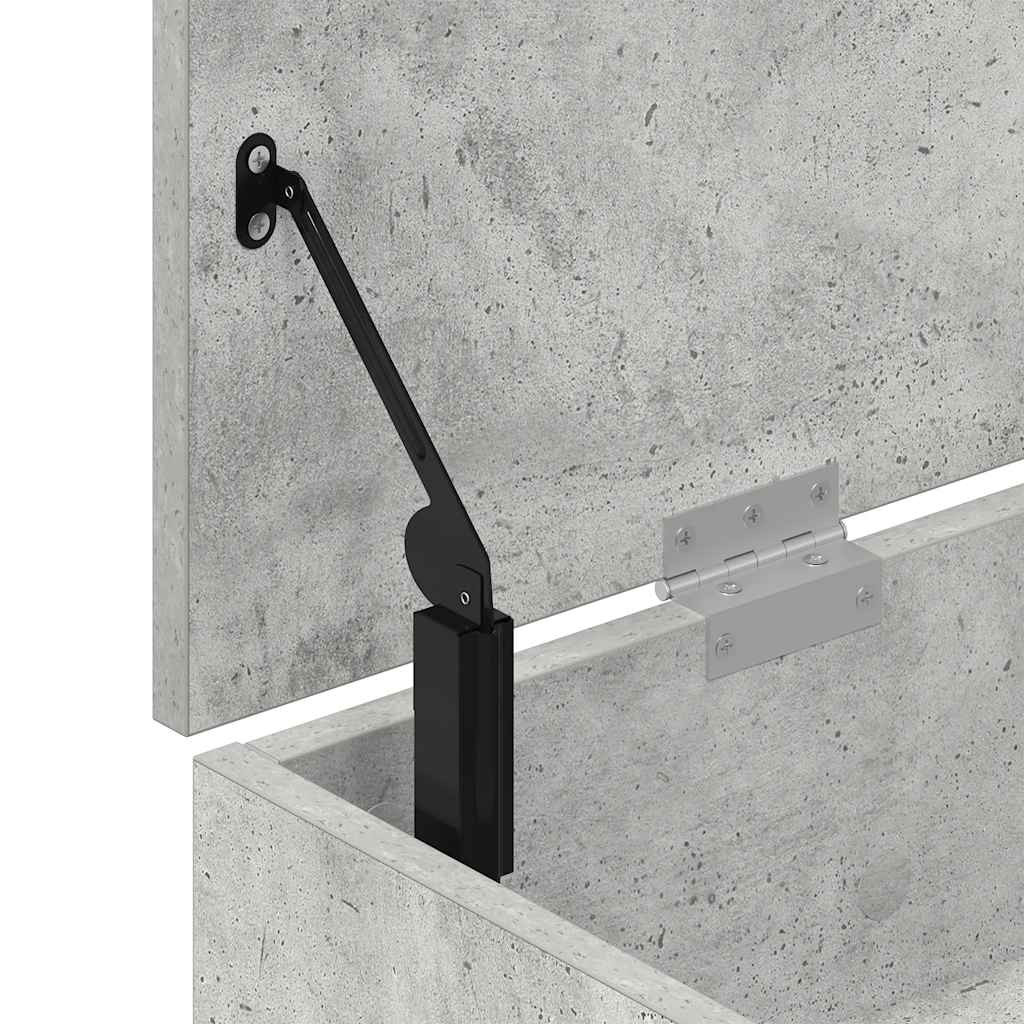 betonszürke szerelt fa cipőpolc 102x30,5x45 cm