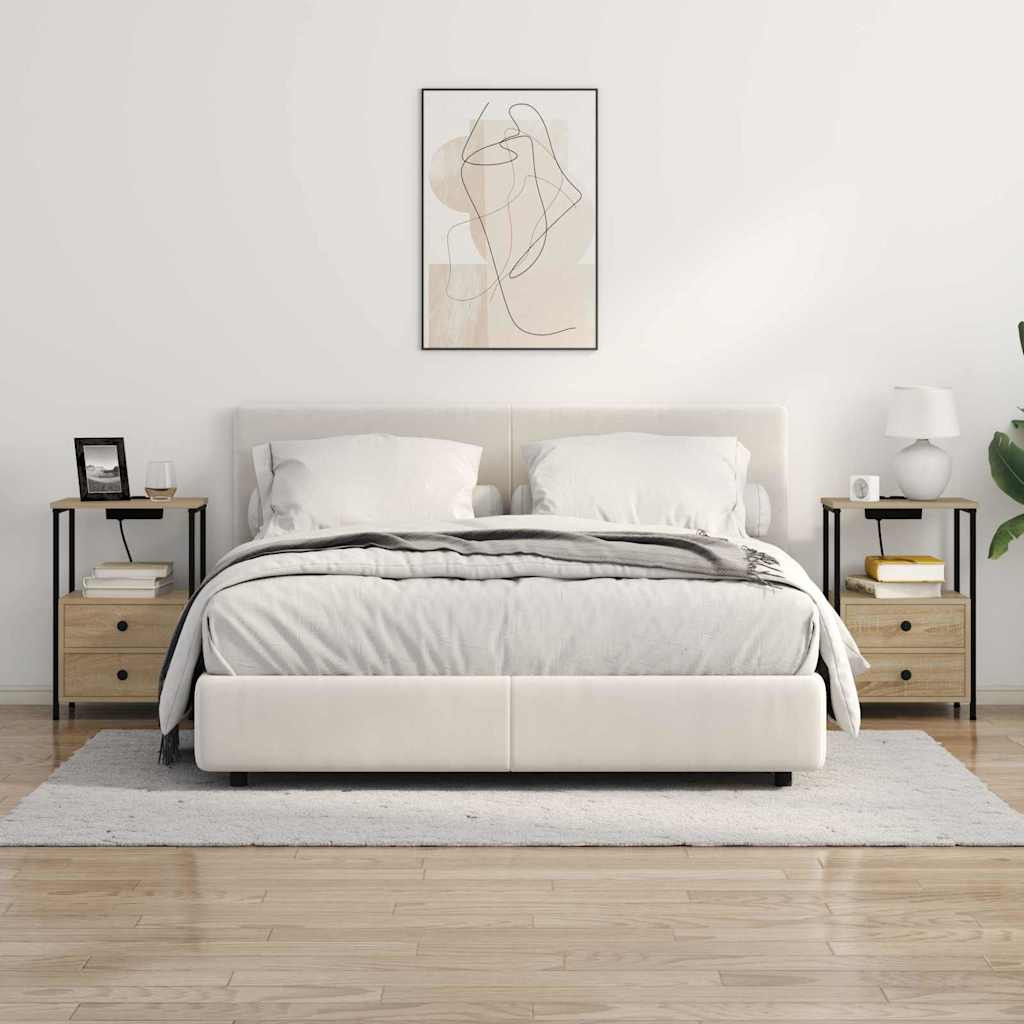 Éjjeliszekrény 2 pcs Sonoma tölgy 40 x 31 x 60 cm Faanyag