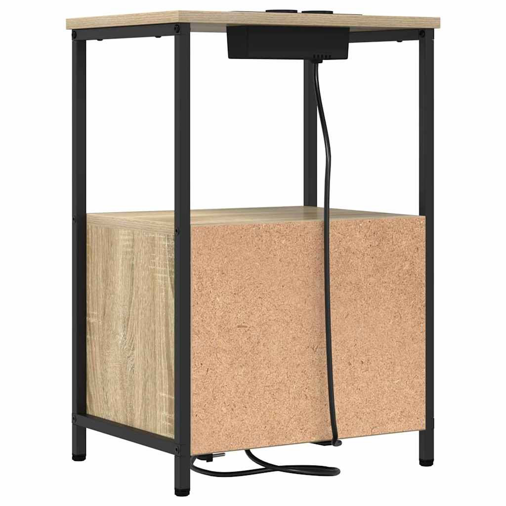 Éjjeliszekrény 2 pcs Sonoma tölgy 40 x 31 x 60 cm Faanyag