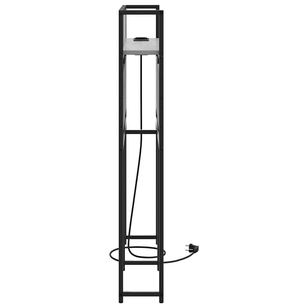 Tároló fejtámla polcokkal tárolóval Szürke sonoma 75 cm Faanyag
