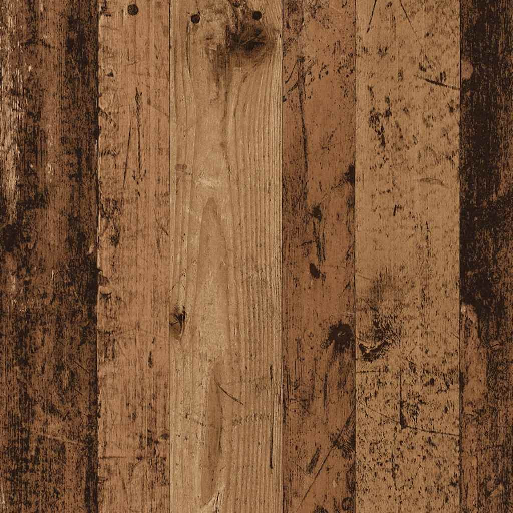 antik fa színű szerelt fa íróasztal polcokkal 84x40x78 cm