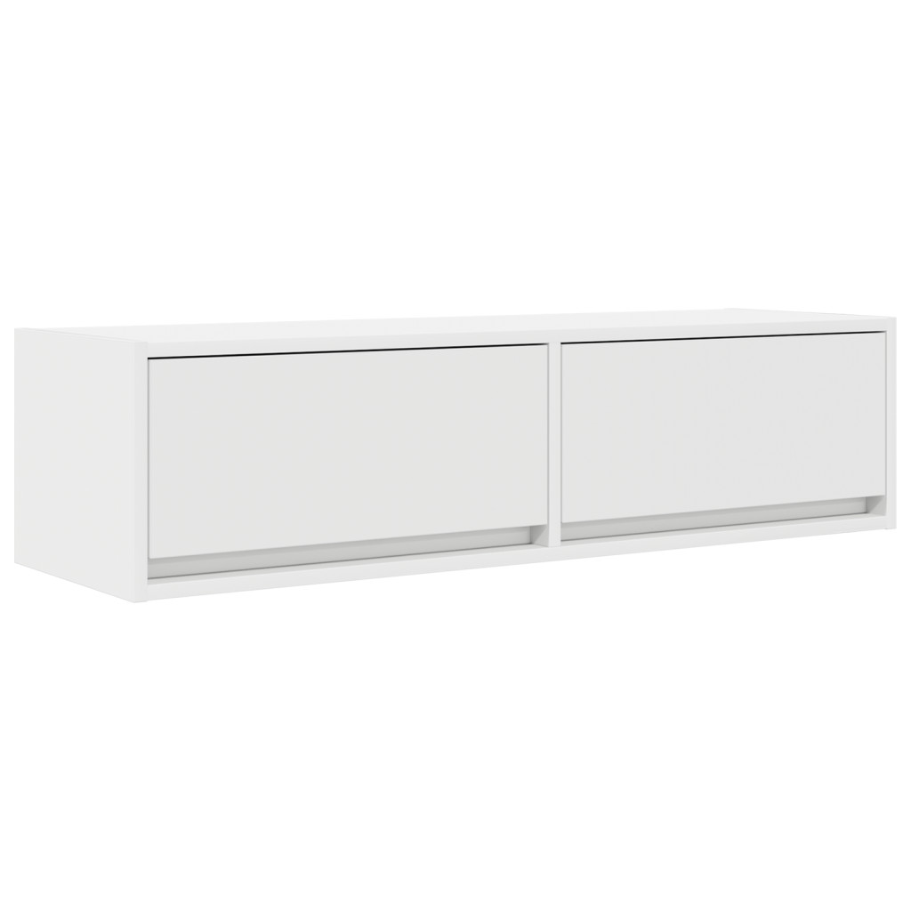 TV Szekrény Fehér 100x31x25,5 cm Műszaki Fa