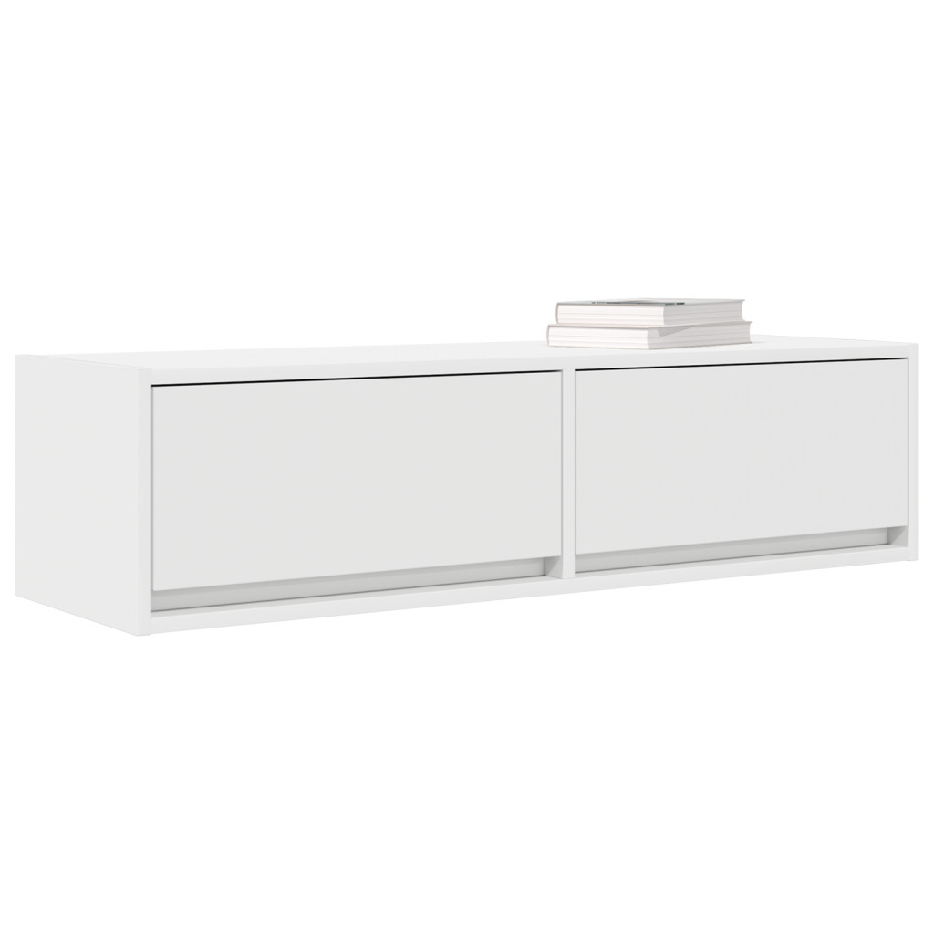 TV Szekrény Fehér 100x31x25,5 cm Műszaki Fa