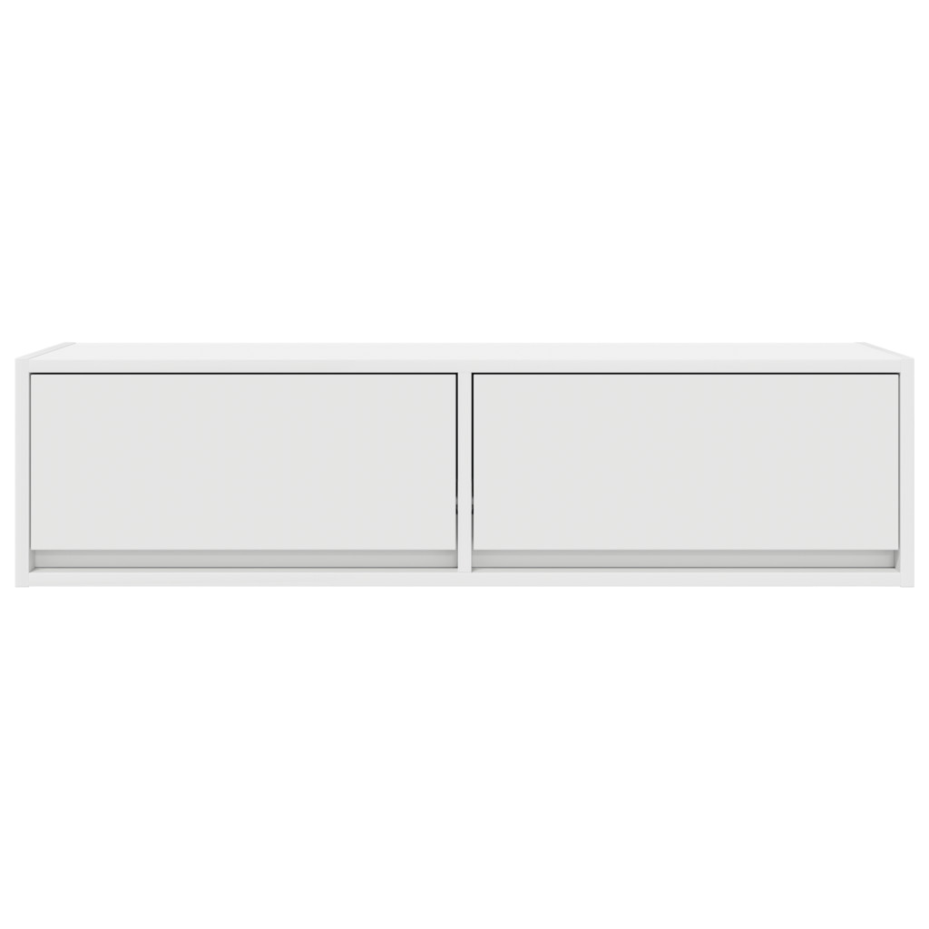 TV Szekrény Fehér 100x31x25,5 cm Műszaki Fa