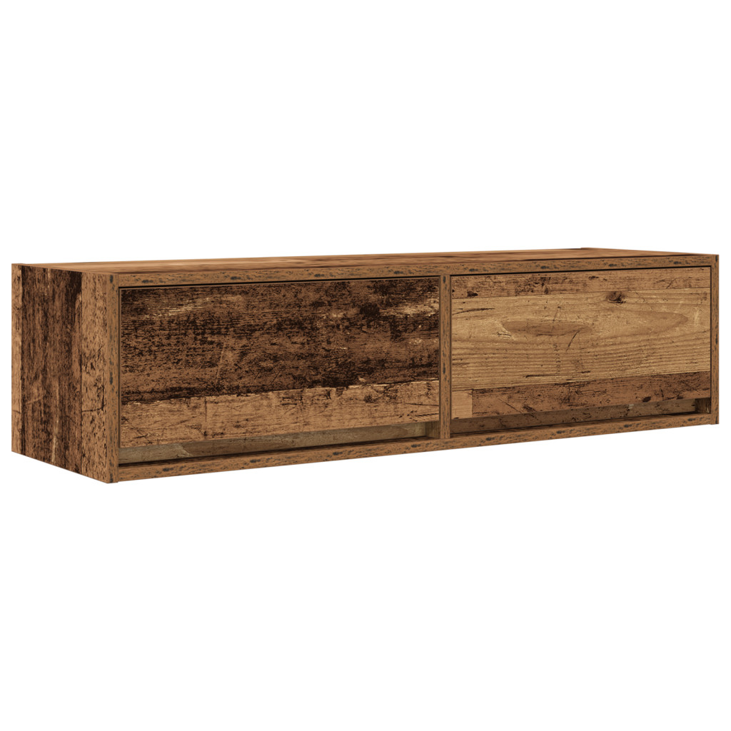 TV Szekrény Régi Fa 100x31x25,5 cm Műanyag Fa