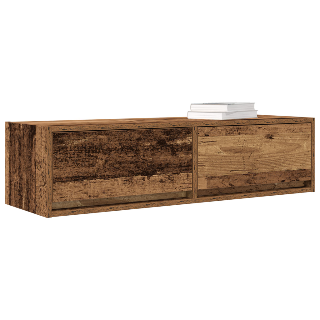 TV Szekrény Régi Fa 100x31x25,5 cm Műanyag Fa