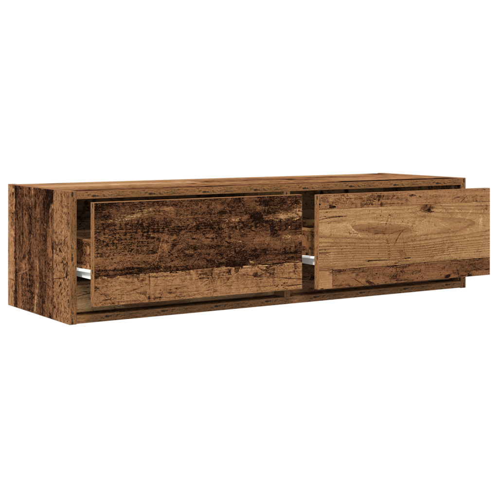 TV Szekrény Régi Fa 100x31x25,5 cm Műanyag Fa