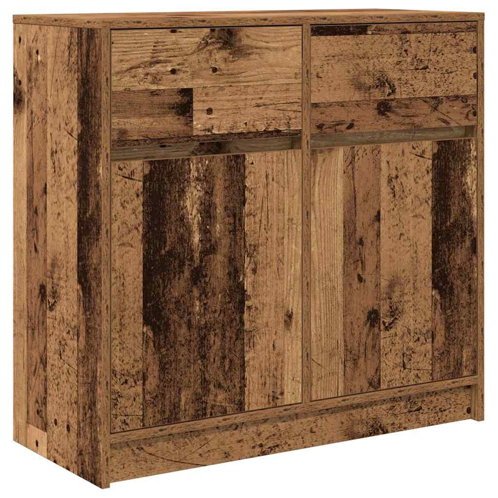 antik fa szerelt fa tálalószekrény fiókos 80x34x76 cm