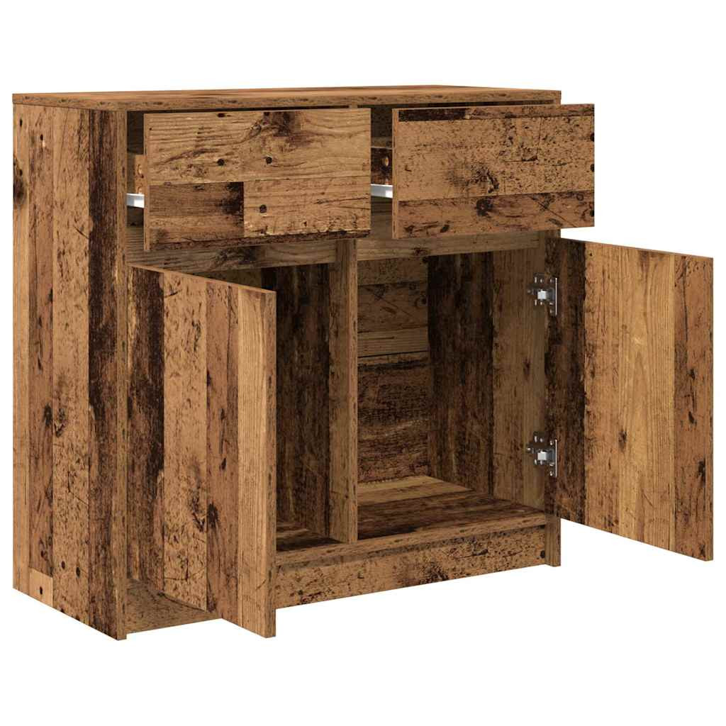antik fa szerelt fa tálalószekrény fiókos 80x34x76 cm