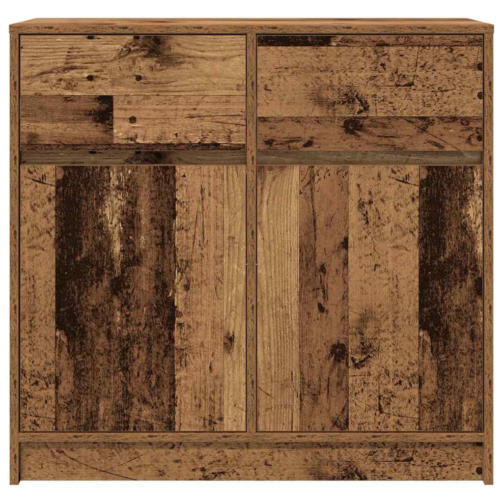 antik fa szerelt fa tálalószekrény fiókos 80x34x76 cm