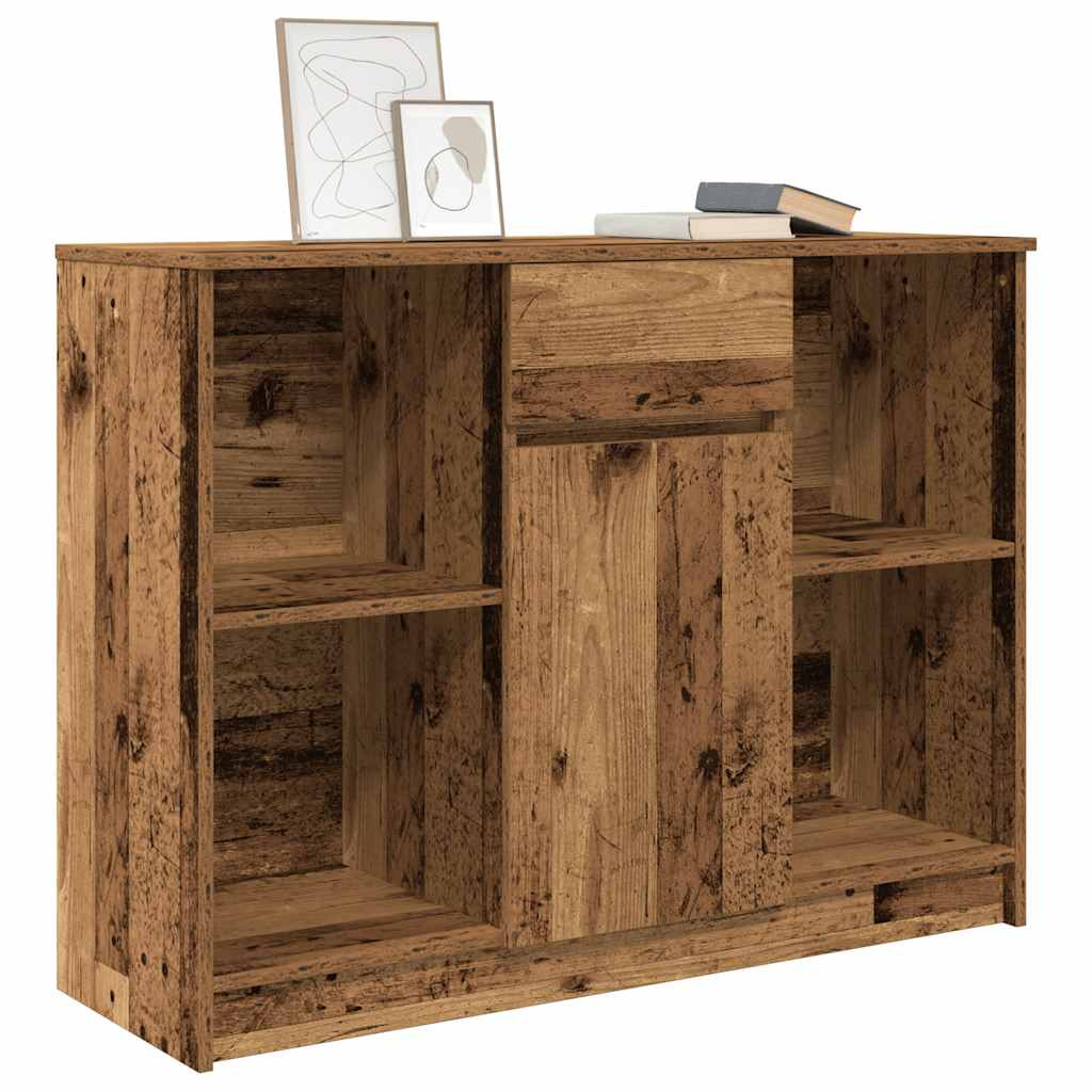 antik fa szerelt fa tálalószekrény fiókos 101x35x76 cm