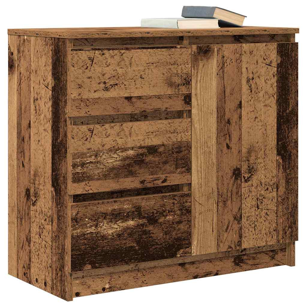 antik fa szerelt fa tálalószekrény fiókos 71x35x65 cm