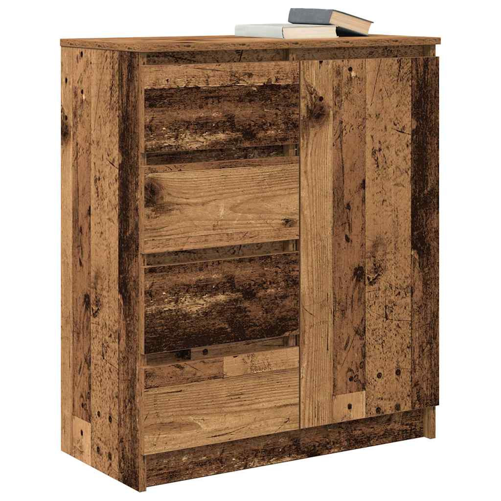 antik fa szerelt fa tálalószekrény fiókos 71x35x84 cm