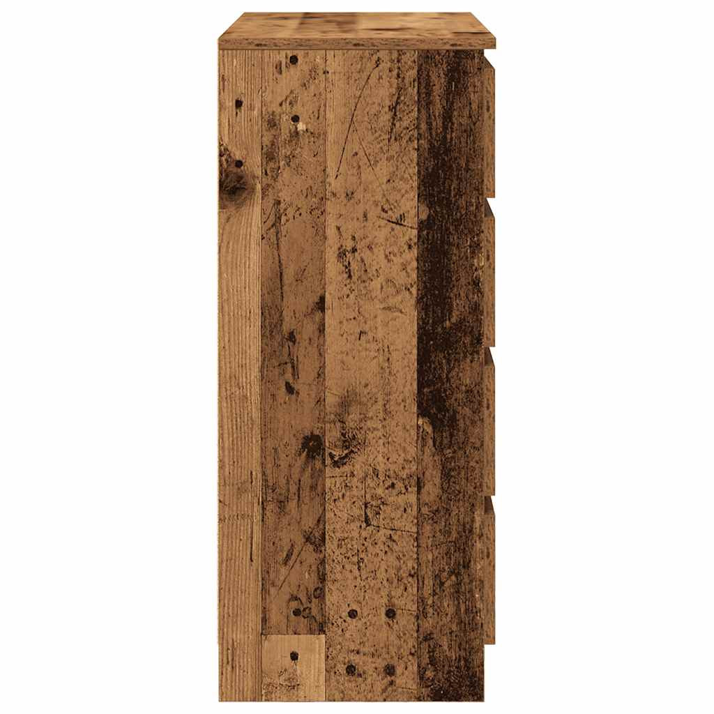 antik fa szerelt fa tálalószekrény fiókos 71x35x84 cm