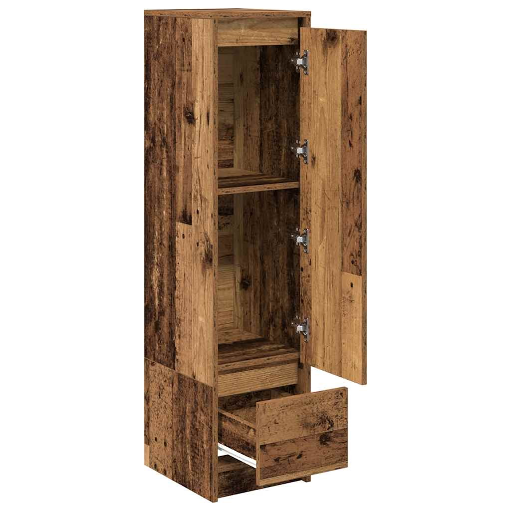 antik fa színű szerelt fa magasszekrény 29,5x34x119,5 cm