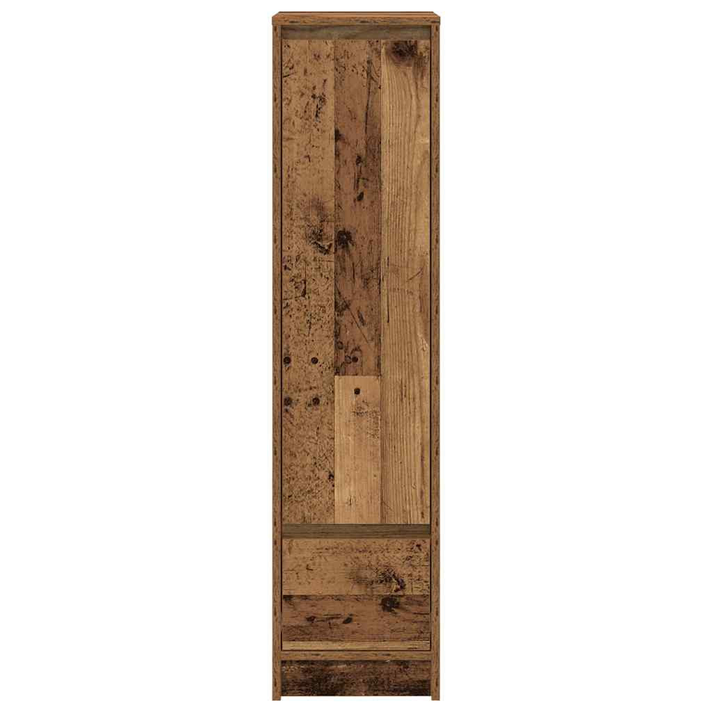 antik fa színű szerelt fa magasszekrény 29,5x34x119,5 cm